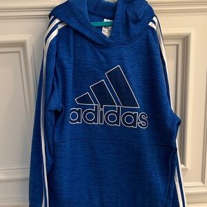 Adidas Kids Royal Blue Hoodie with White Accents
